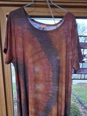 LuLaRoe Carly Tie Die Dress Size XL